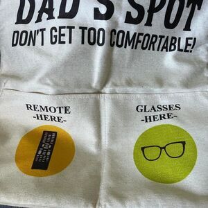 New Dad's Spot Pocket Pillow Cover 16x15 Remote Glasses Holder